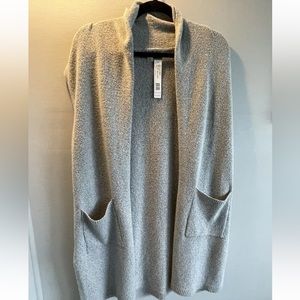 NEW: August Silk Cardigan, Large, Short Sleeves